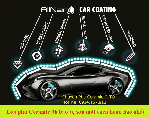 Phủ Ceramic xe hơi ô tô uy tín tại vĩnh lộc