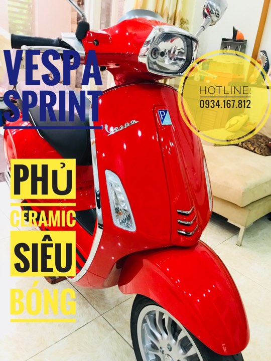 PHỦ CERAMIC XE VESPA SPRINT