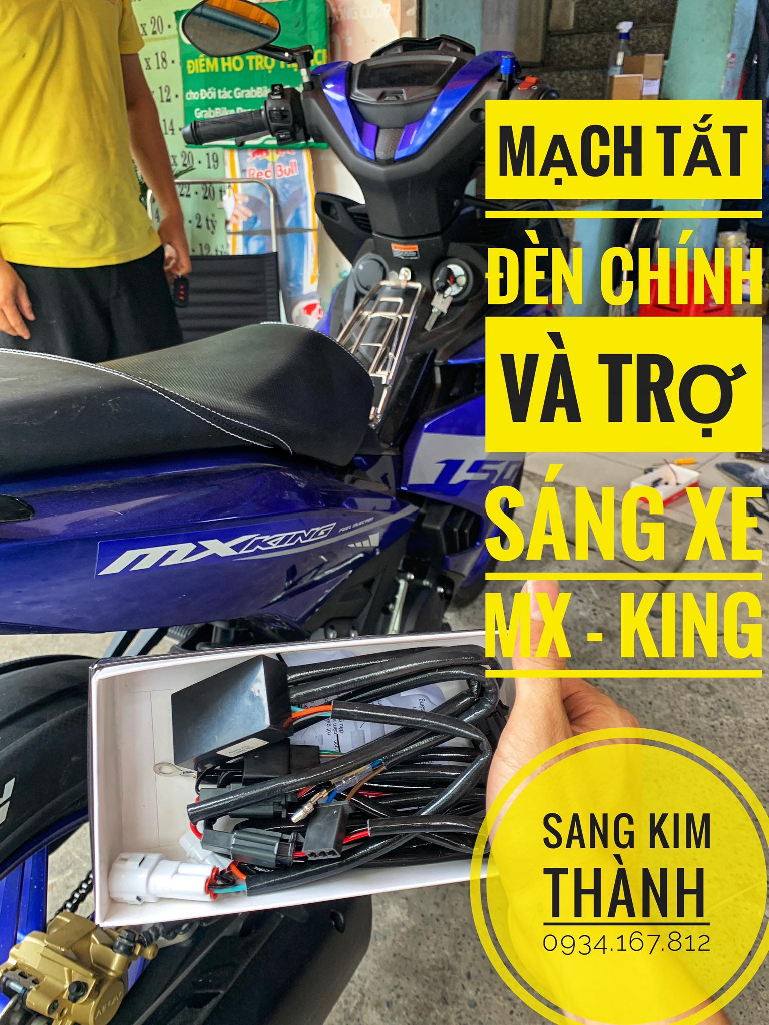 Bộ Mạch Bật Tắt Đèn Xe YAMAHA MX KING Và Đèn Trợ Sáng Tích Hợp Trên Nút Passing