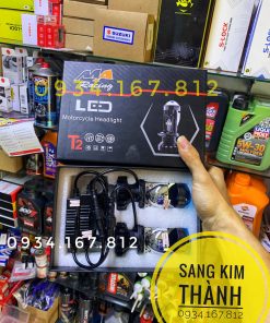 Đèn Led Bi Mini T2 Chân H4 Kính Tím Cao Cấp
