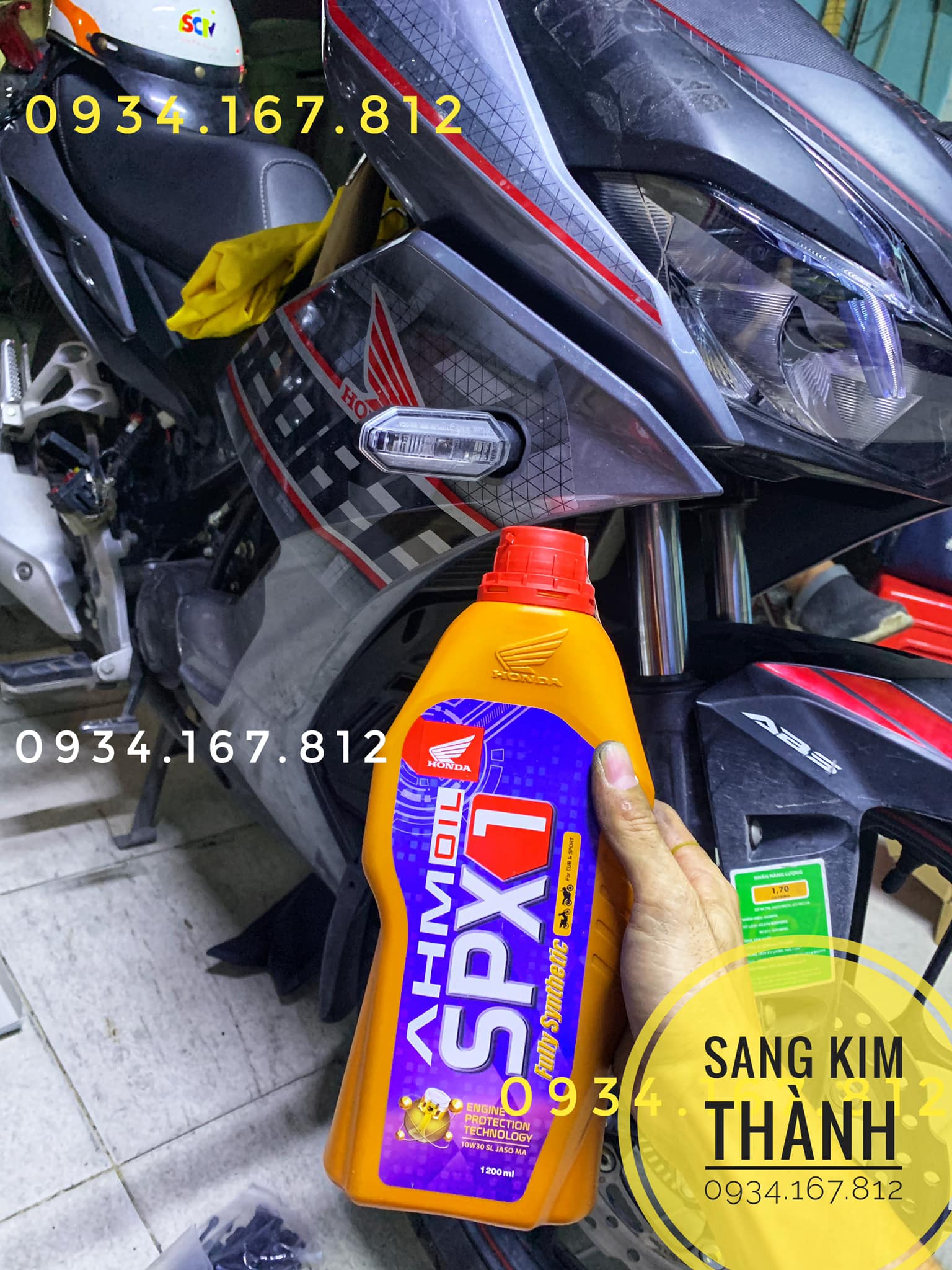 Nhớt Honda Chính Hãng AHM OIL SPX1 10w30 1L2 Cho xe WINNER, SONIC, CBR150