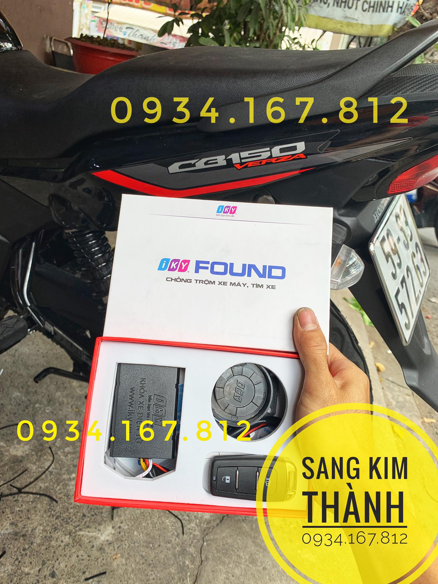 Lắp đặt khoá chống trộm xe máy Honda Cb 150