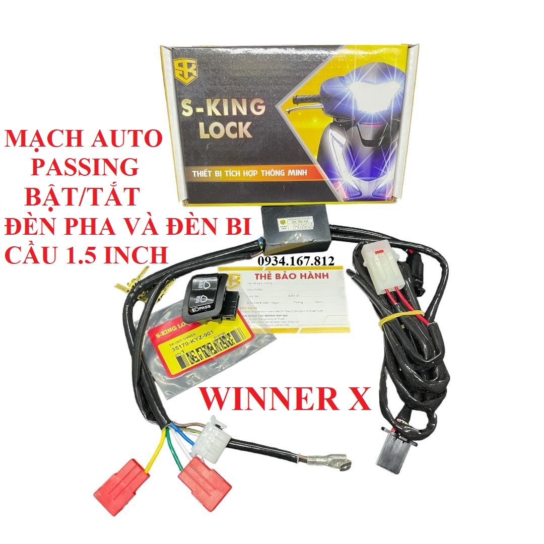 Mạch Auto Passing Bật/Tắt Đèn Pha Và Đèn Bi Cầu 1.5 Inch Cho Xe WINNER X