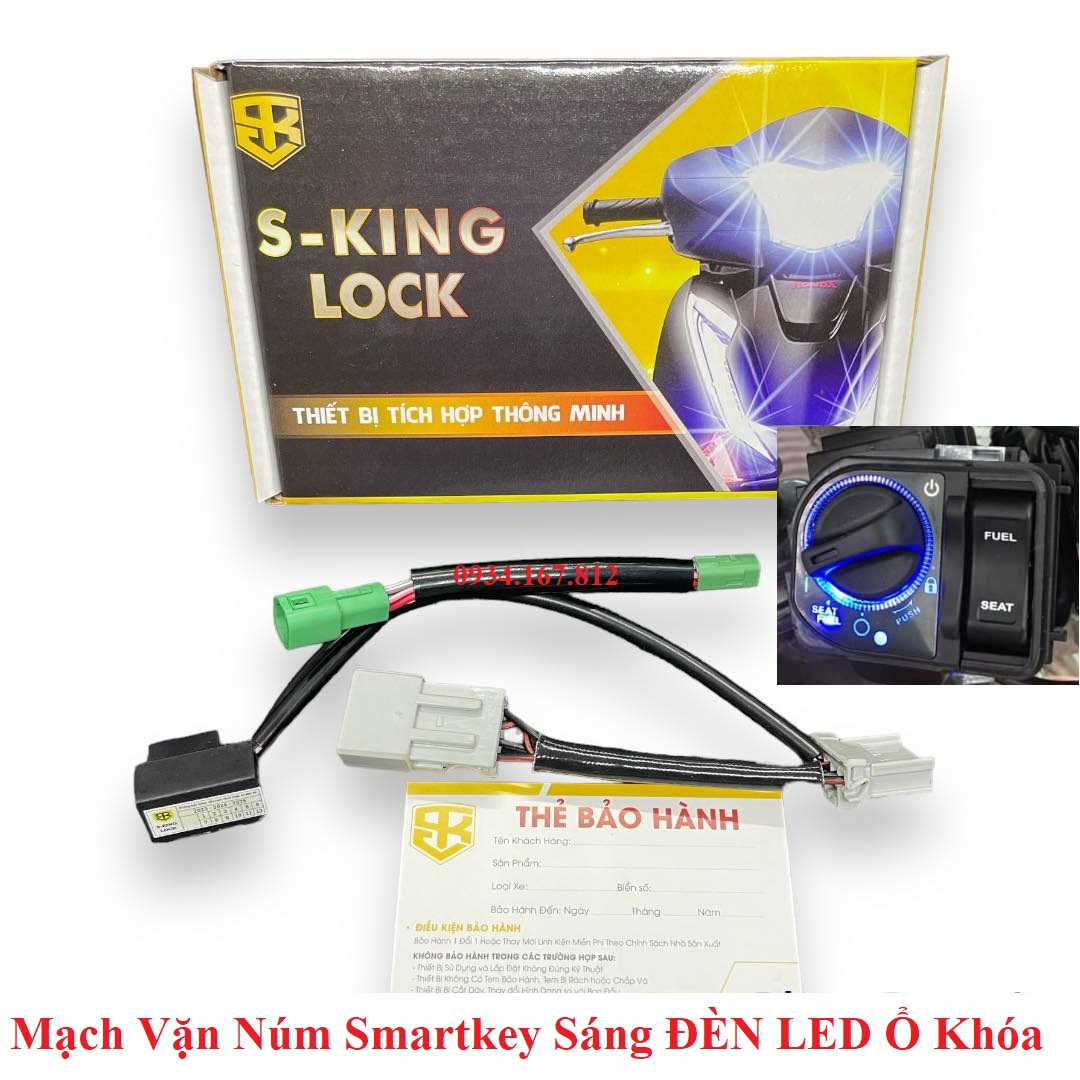 Lắp Mạch Sáng Đèn Led Smartkey Khi Bật Khóa Lên On