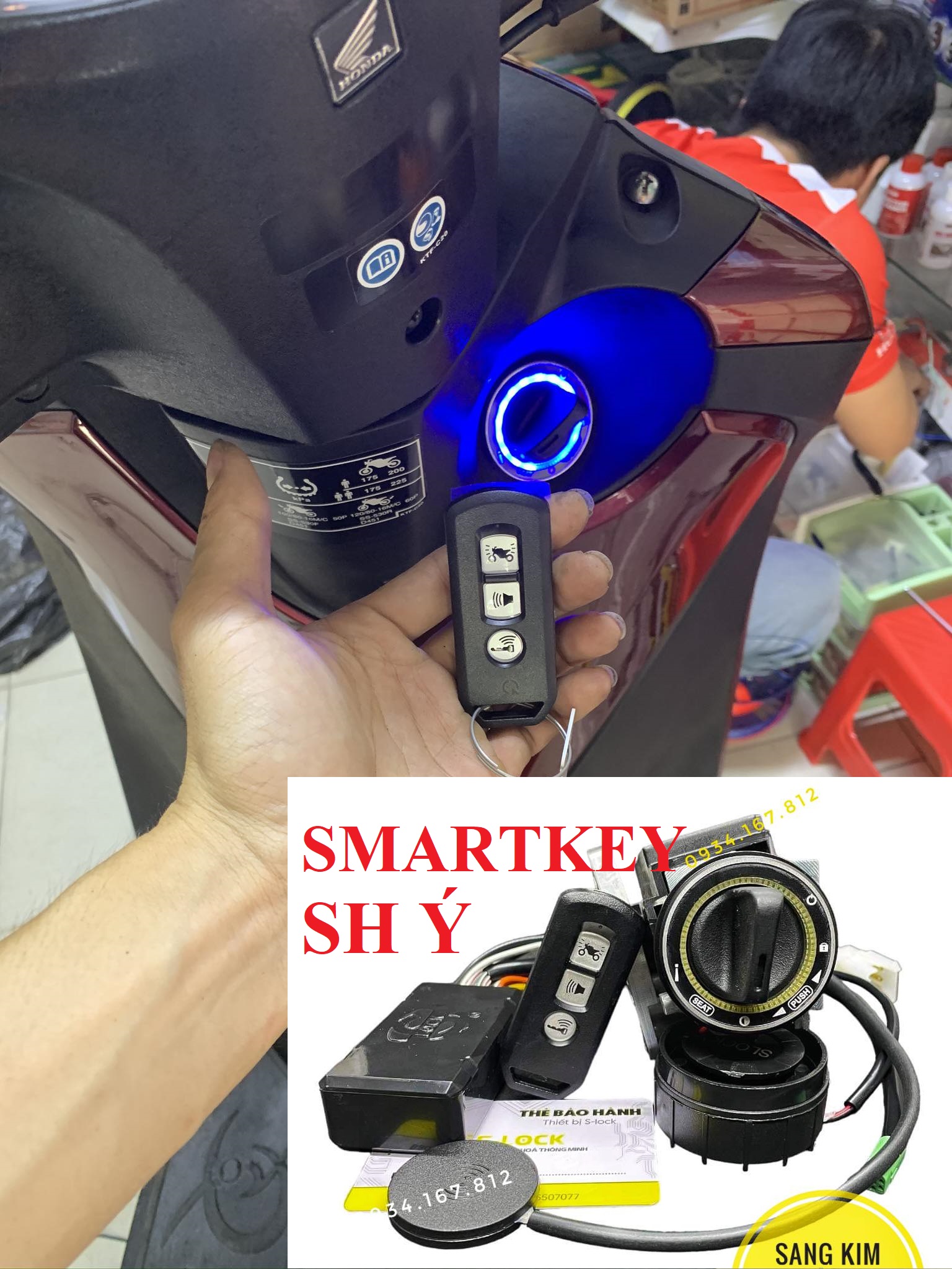 Khóa Smartkey Cho Xe Honda SH Ý