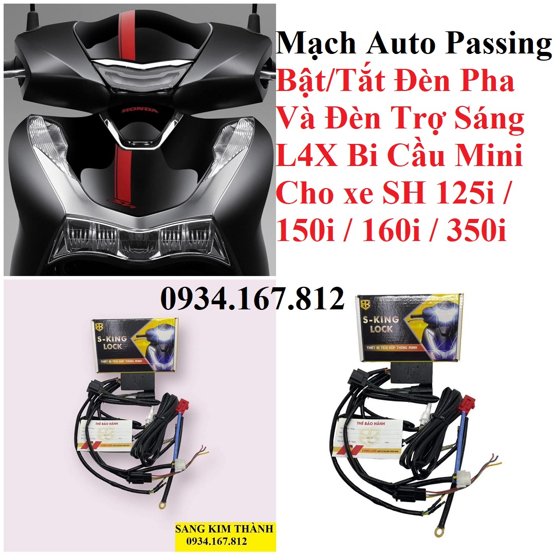 Mạch Trợ Sáng L4x Bi Cầu Mini Tích Hợp Nút Passing Xe Sh