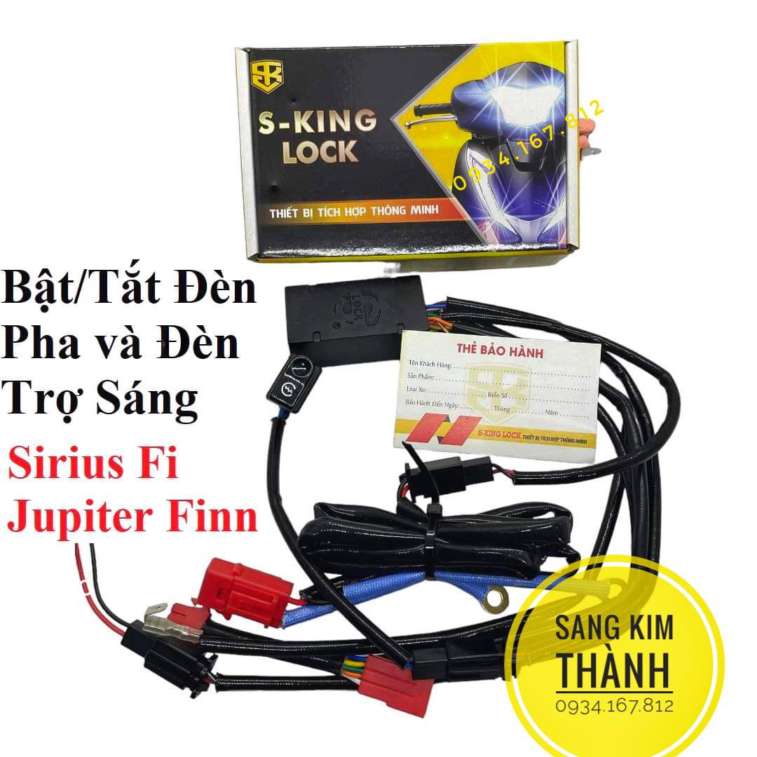 Mạch Bật Tắt đèn pha và trợ sáng l4x bi cầu mini cho xe yamaha sirius fi jupiter finn