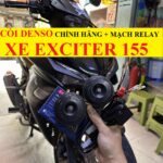 Combo Còi Denso + Mạch Relay Full Giắc Cắm Cho Xe Exciter 155 | Âm To, Gắn Nhanh, Không Sụt Áp
